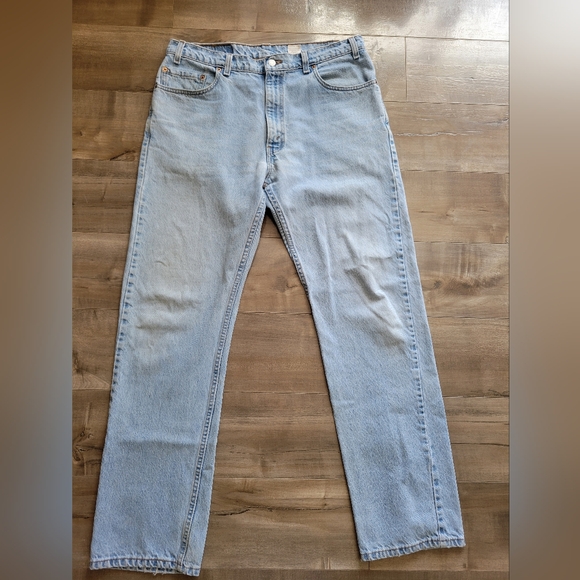 Y2K Levi 505 Red Tab Men's 36 x 32 Light Denim Jean 1998 READ - Picture 2 of 12